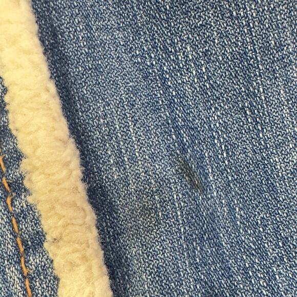 Vintage GAP Denim Shoulder Bag Sherpa Trim Toggle Pockets Y2K 2000s Jean Purse - Picture 8 of 16